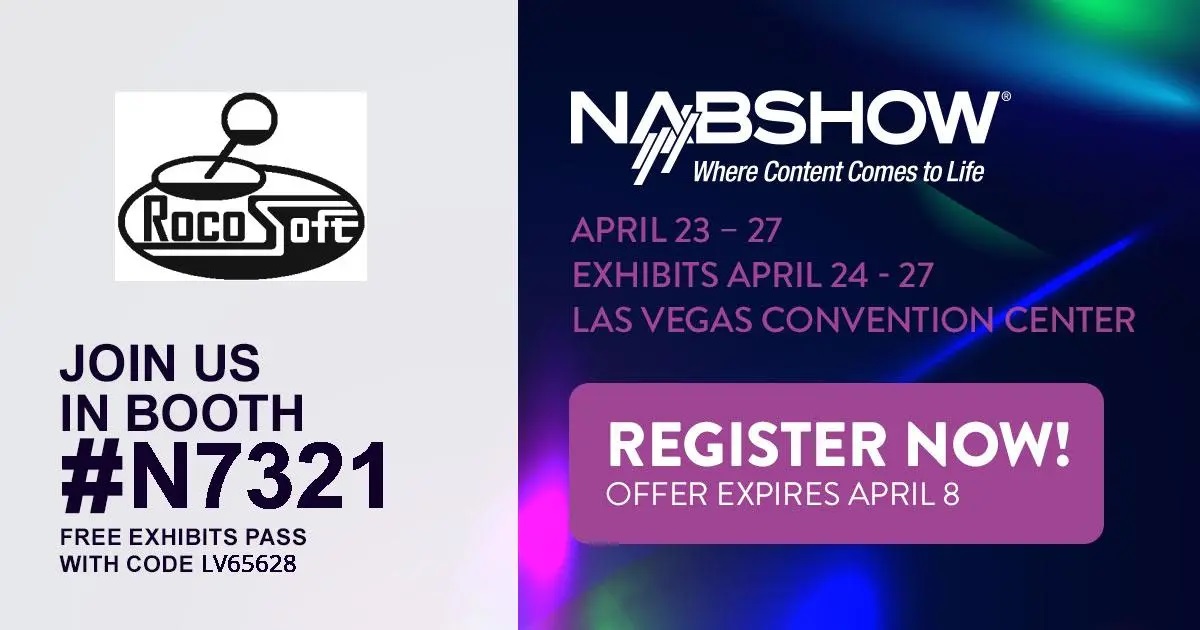 Rocosoft NAB Show 2022 Registration