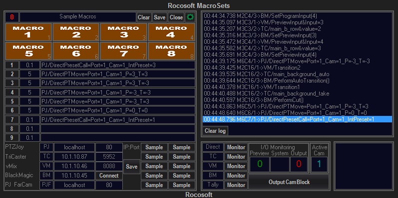 Rocosoft MacroSets Panel