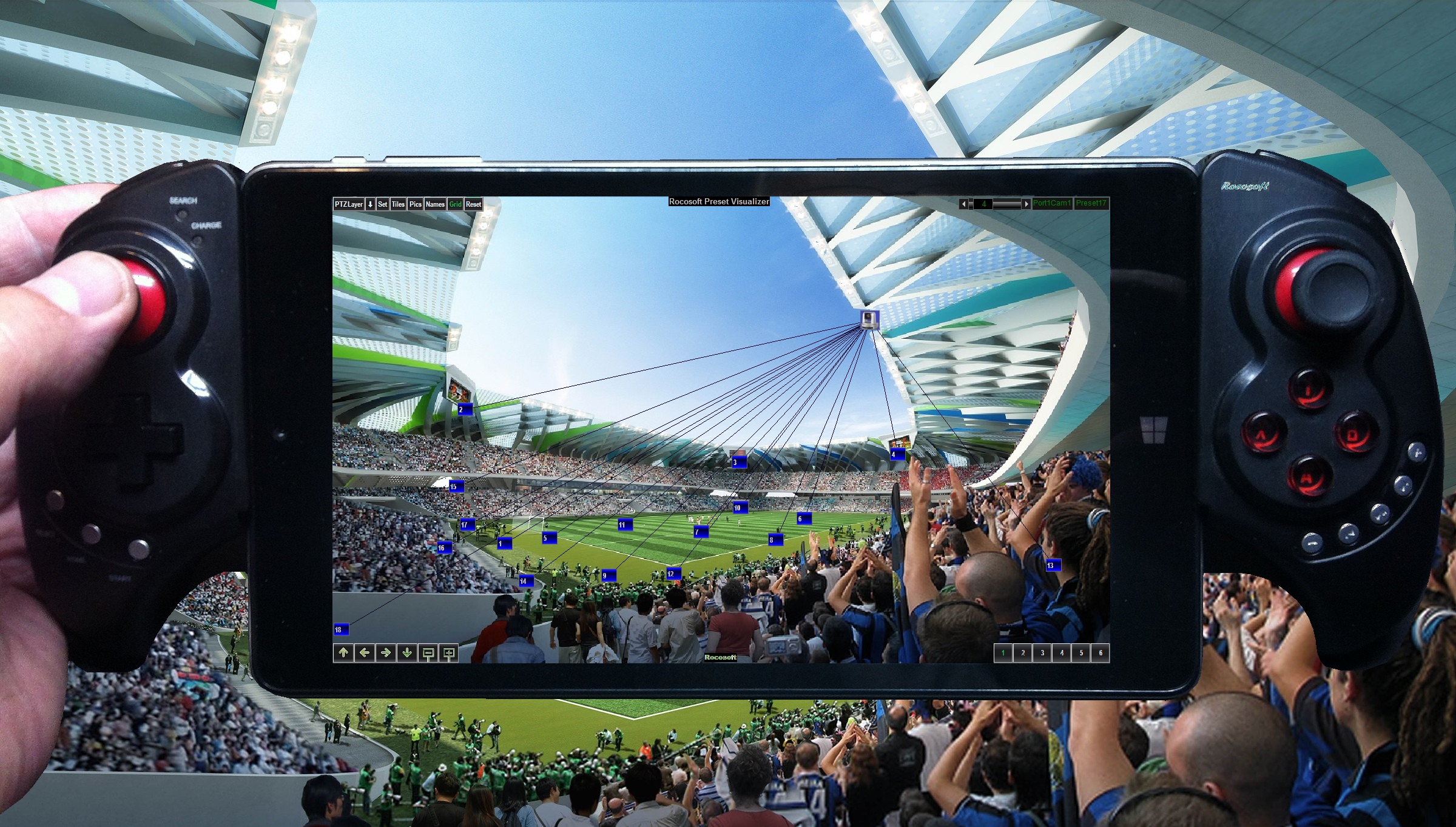 Rocosoft PTZ Controller PTZPad for Sports