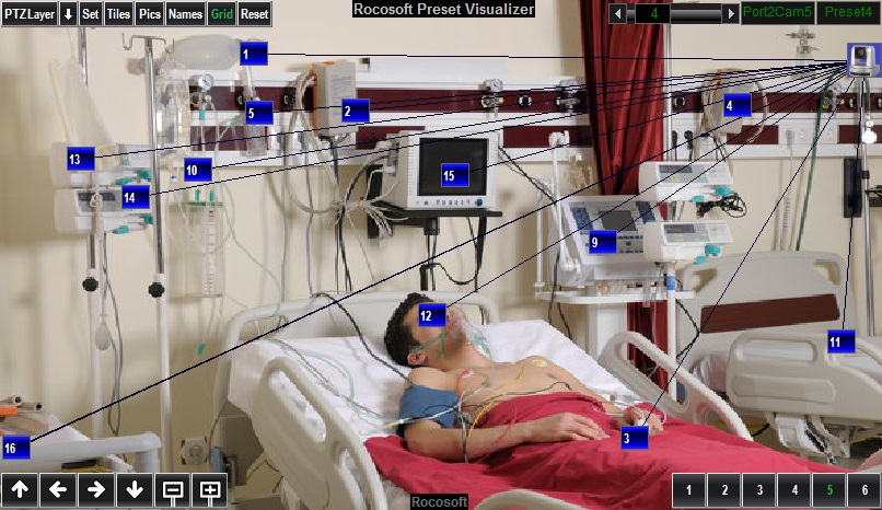 Rocosoft PTZ Visual Pad Controller for Hospital